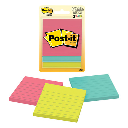 POST-IT POSTIT NOTE LINE ASST3PK 6301